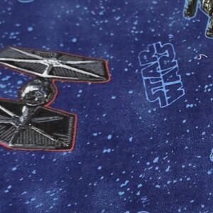 2 Pcs Star Wars 2006 Lucas Film 5540 Blue Animated Cotton Lightweight Fabric Vtg